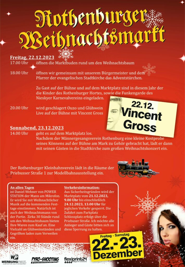 Plakat Rothenburger Weihnachtsmarkt