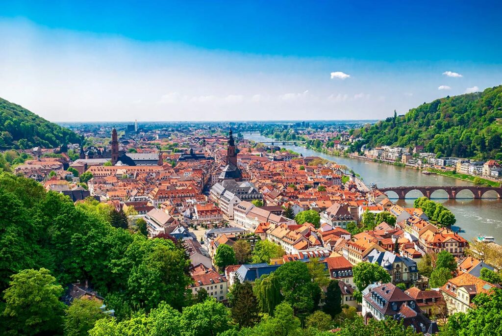 Heidelberg am Neckar Stadtansicht
