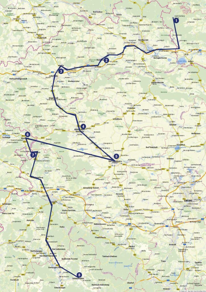 Fachwerkstraße route Harz Thüringen