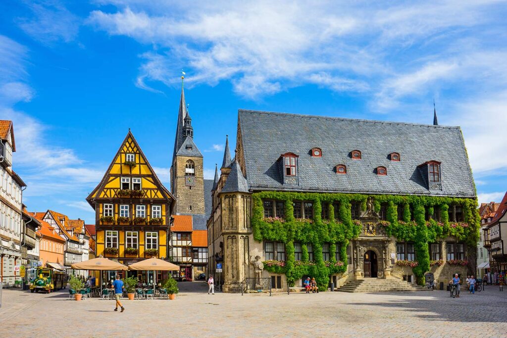 Quedlinburg Marktplatz Quedlinburger Roland Rathaus