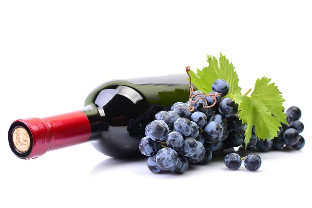 eine flasche rotwein