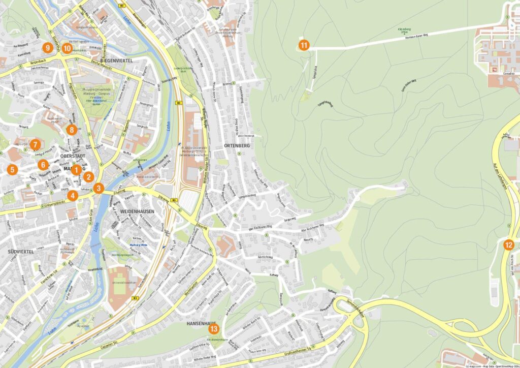 Marburg Karte