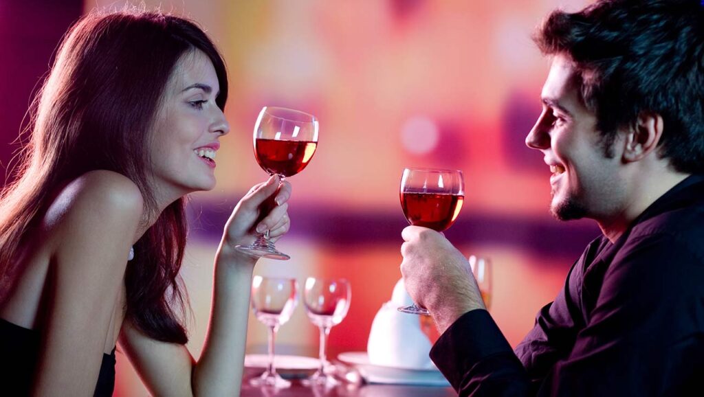 paar mit wein