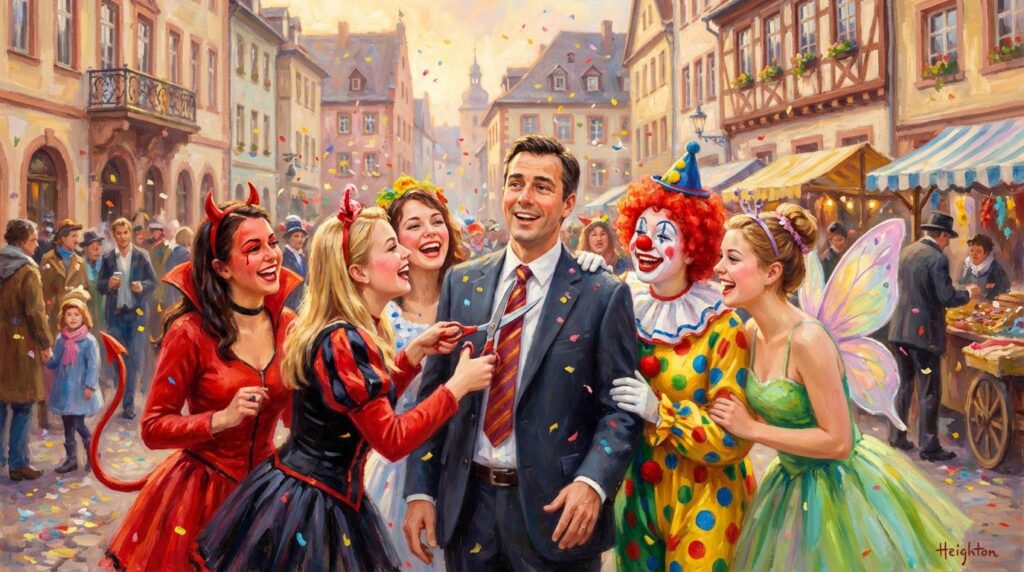 Weiberfastnacht Krawatte schneiden