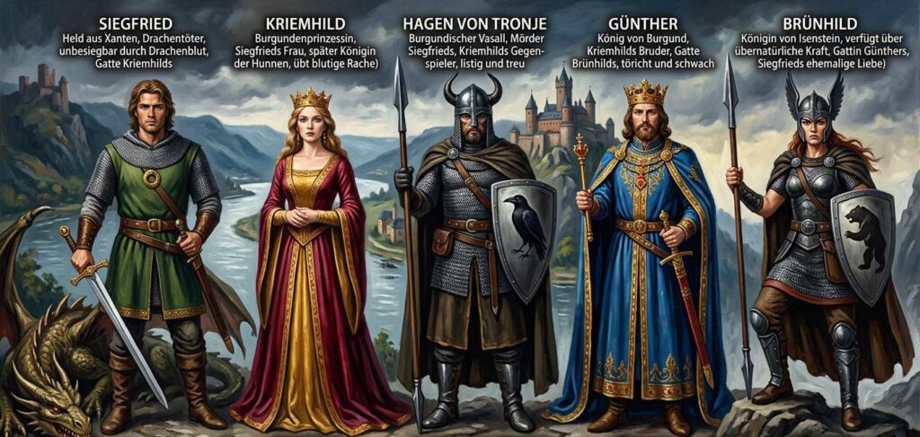 Die Figuren der Nibelungensage