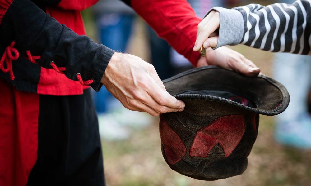 mittelalter gaukler hut
