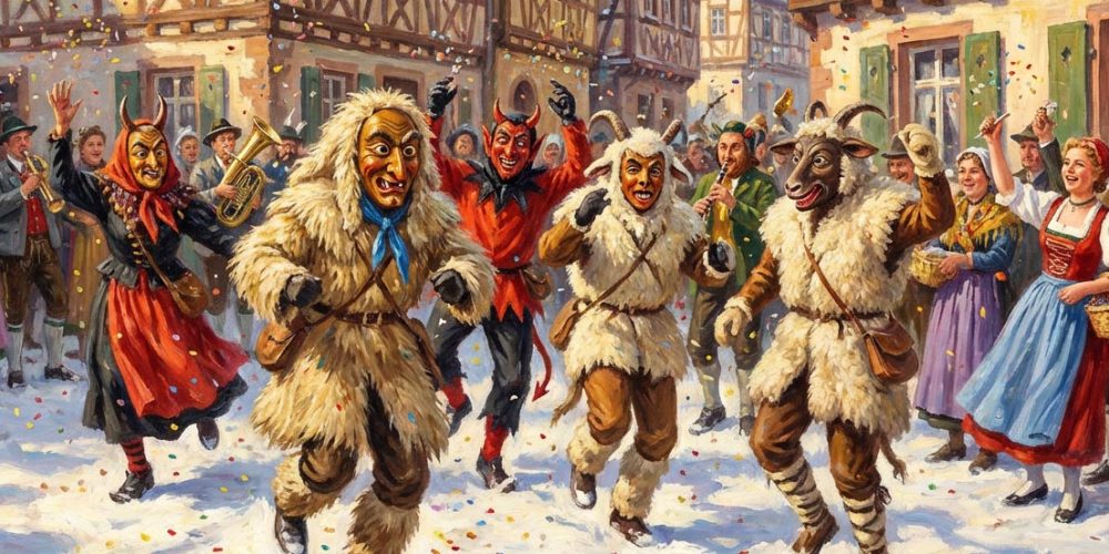 Altes Brauchtum in Bayern zur Faschingszeit