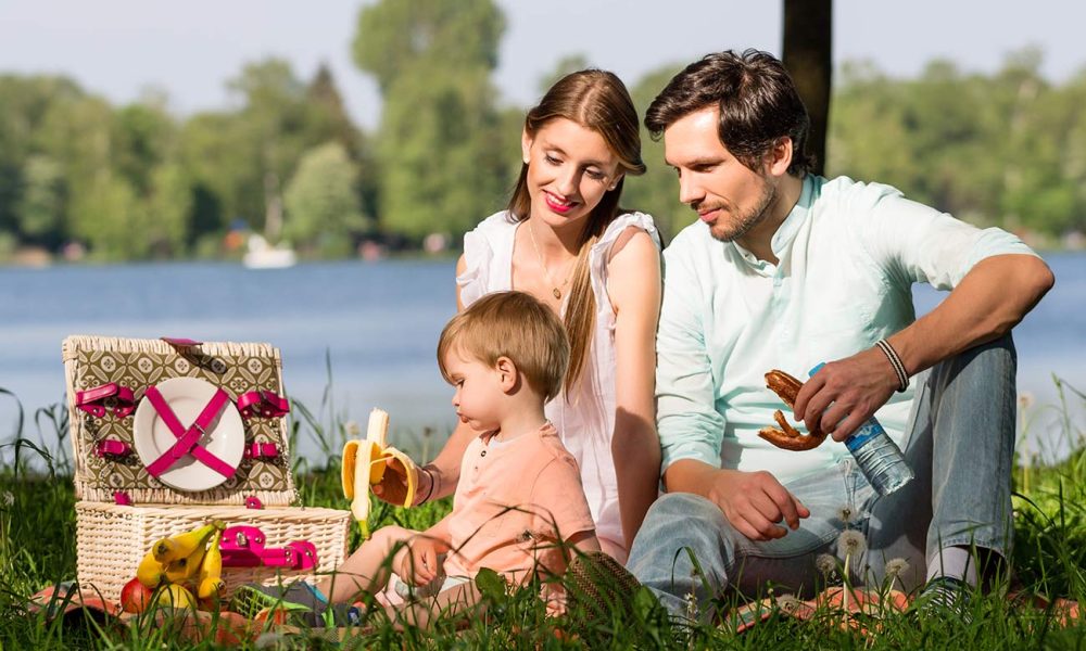 Familie beim Picknick